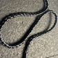 XL Black Braided Nylon Necklace 7mm