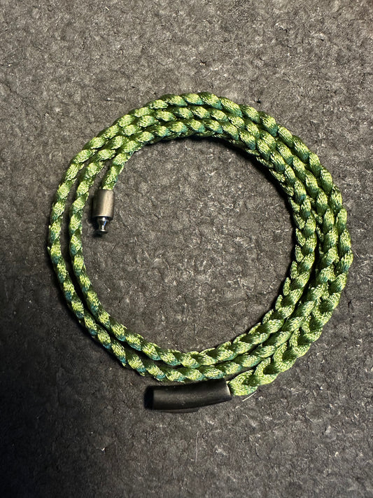 Olive Green Braided Nylon 24” Necklace