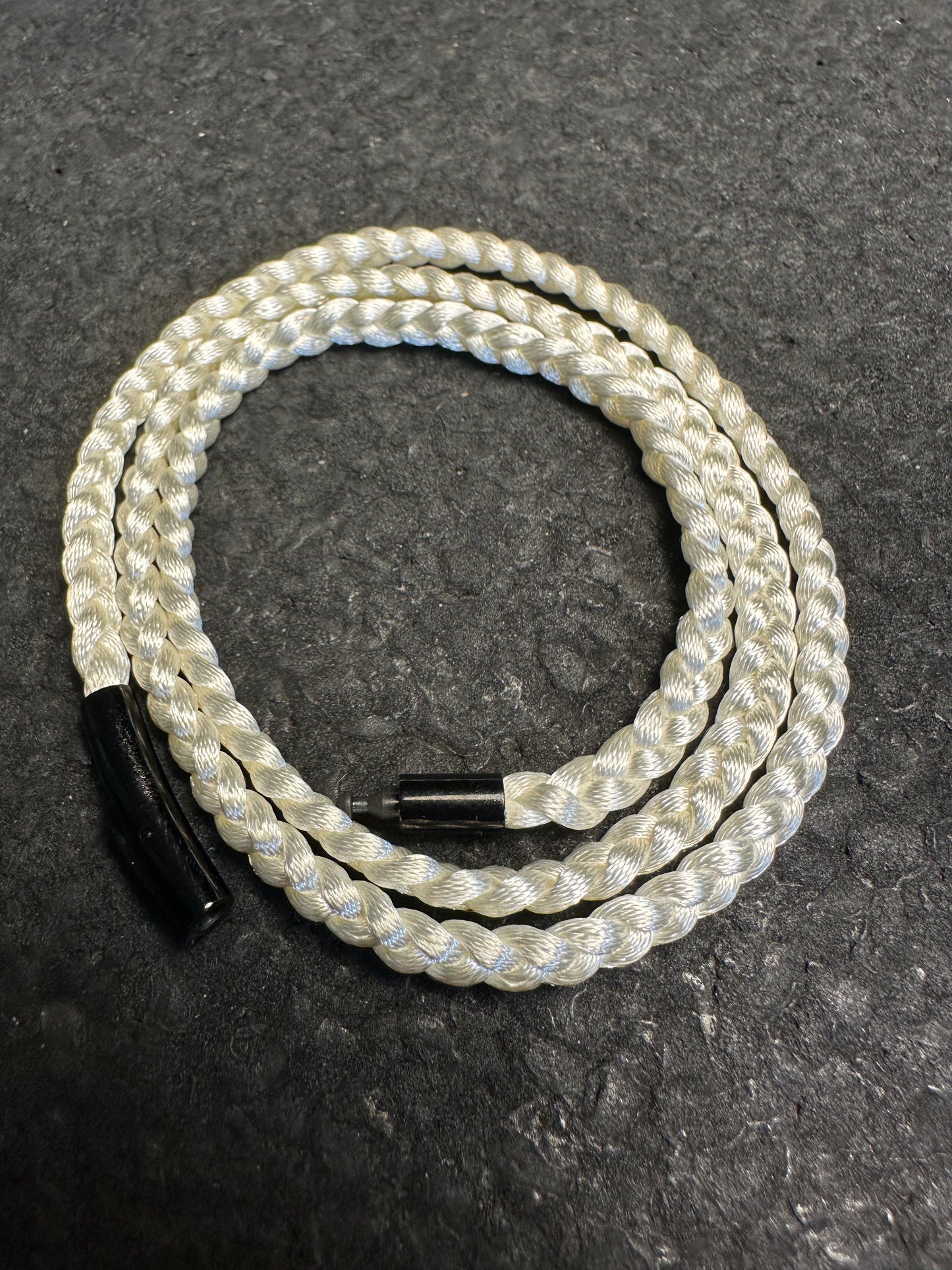 White Braided Nylon 24” Necklace