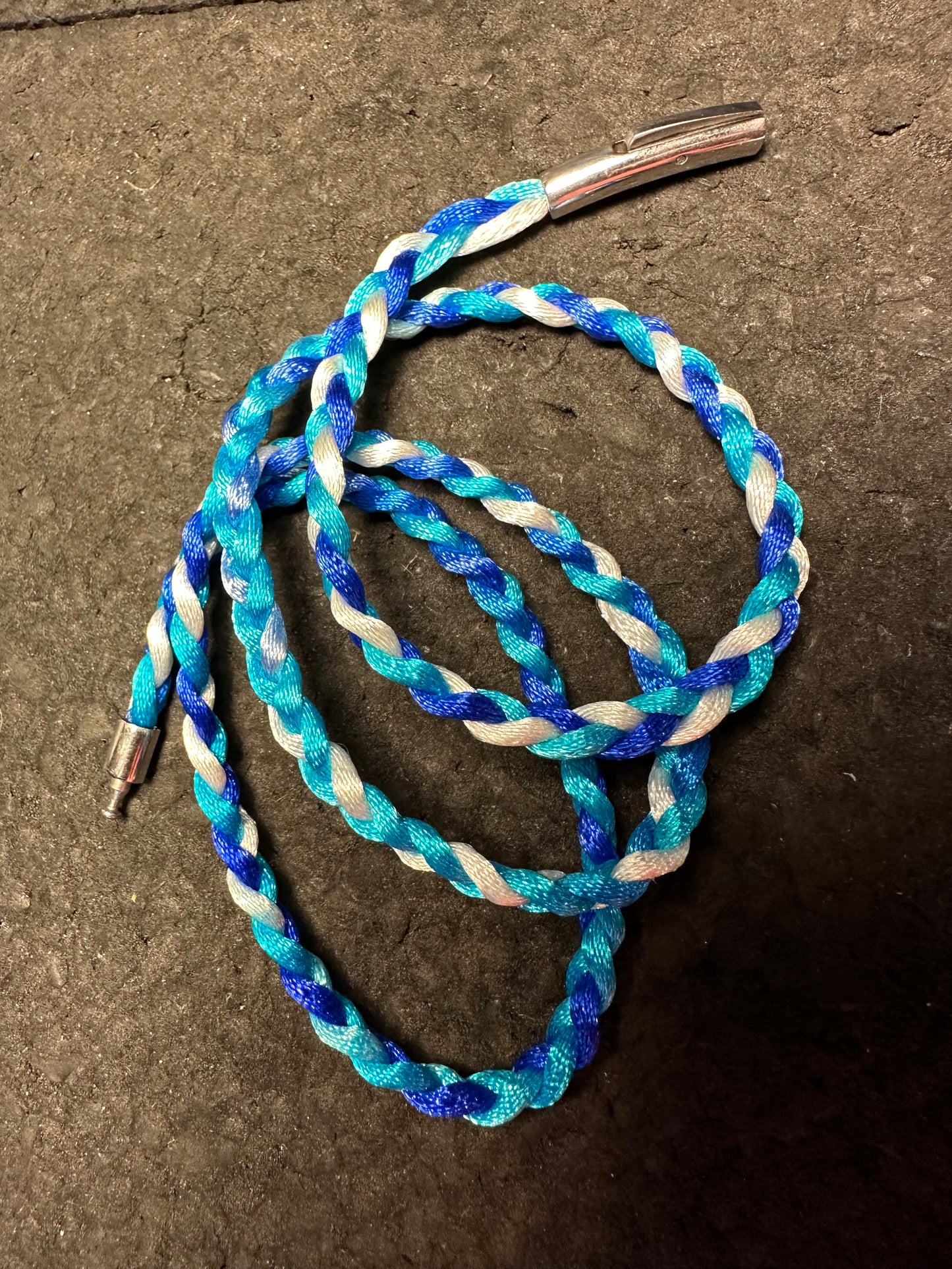 Blue Fade Braided Nylon 22” Necklace