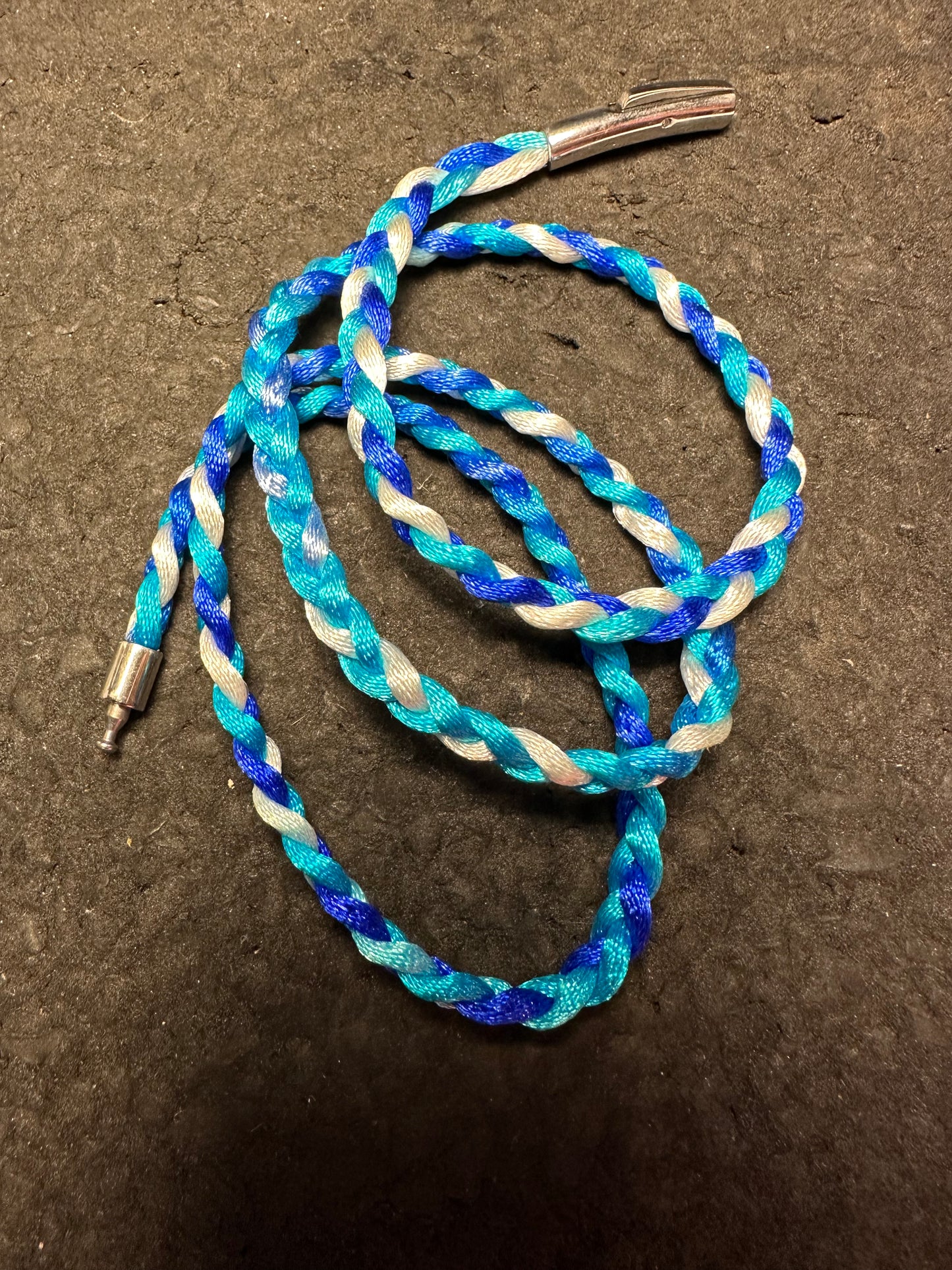 Blue Fade Braided Nylon 22” Necklace