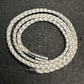 White Braided Nylon 24” Necklace