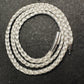 White Braided Nylon 24” Necklace