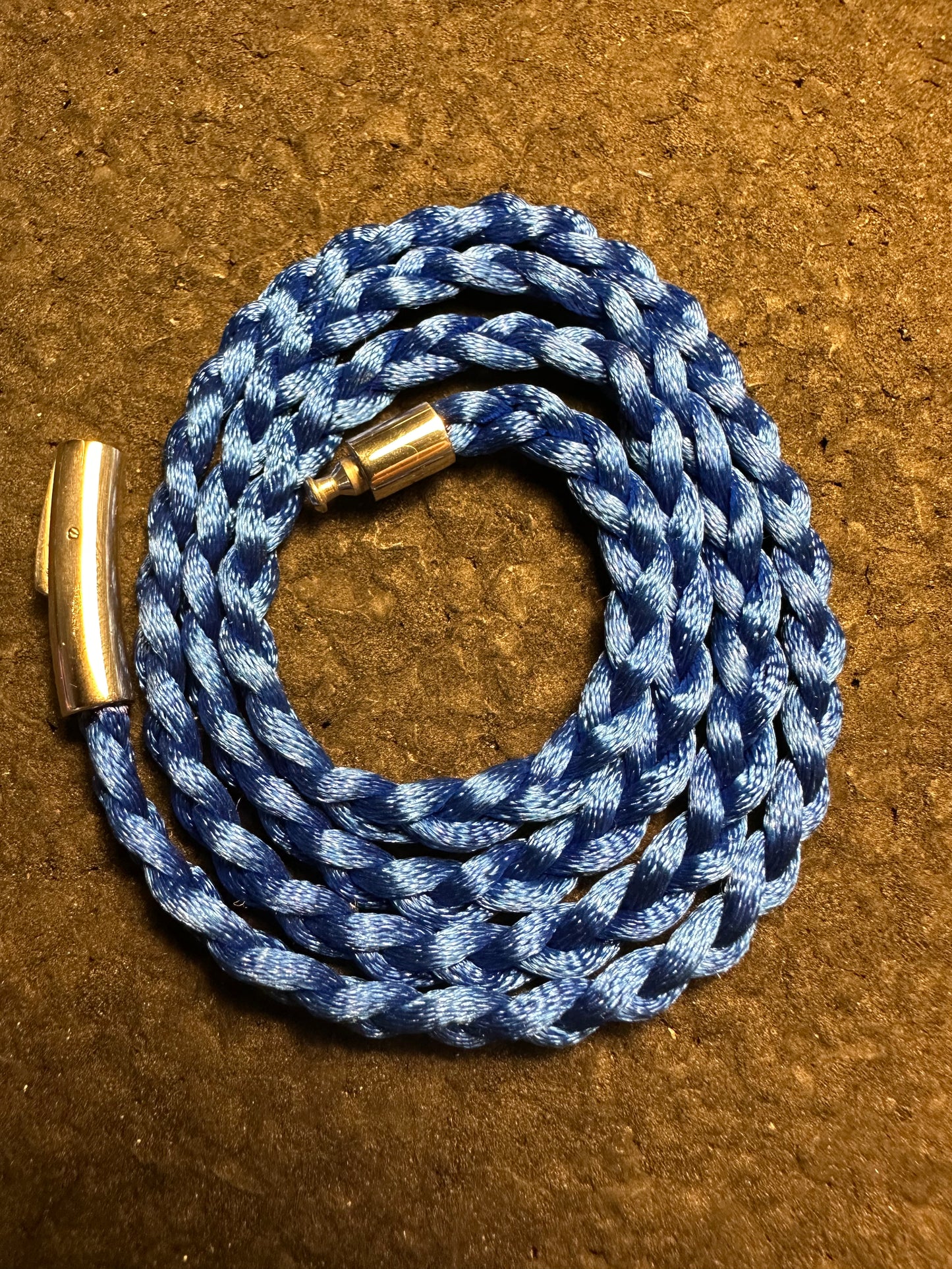 Royal Blue Braided Nylon 24” Necklace