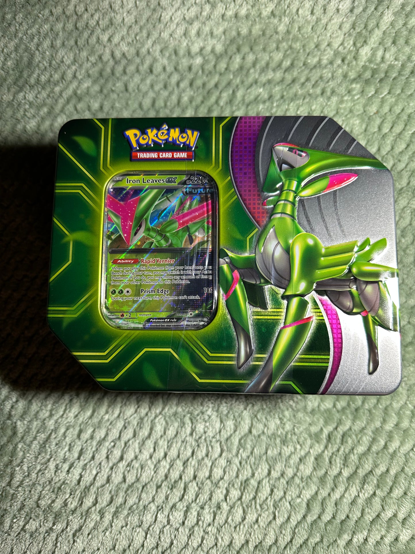 Pokemon Iron Leaves ex Tin