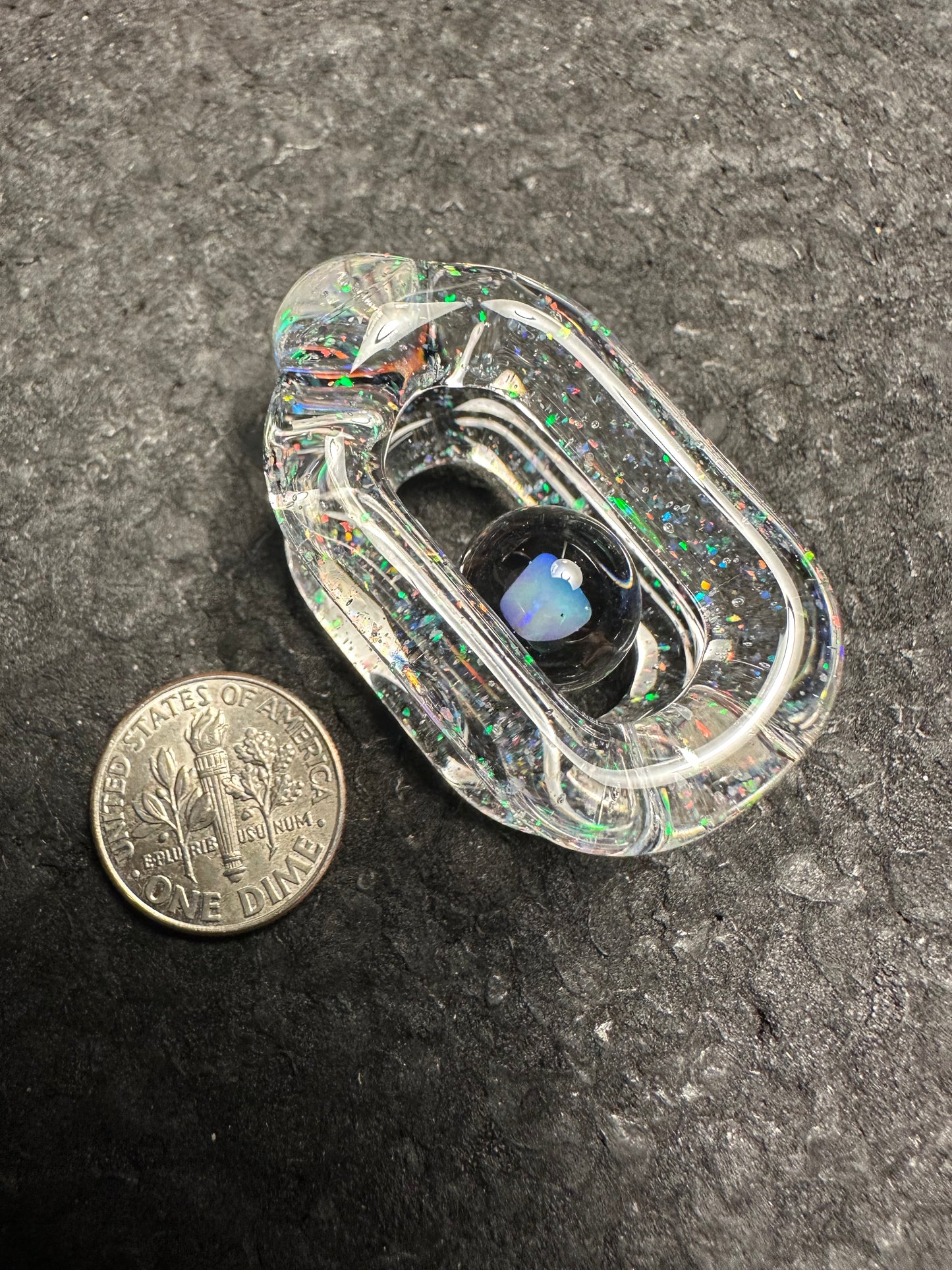 Crushed Opal over Clear Doublink™