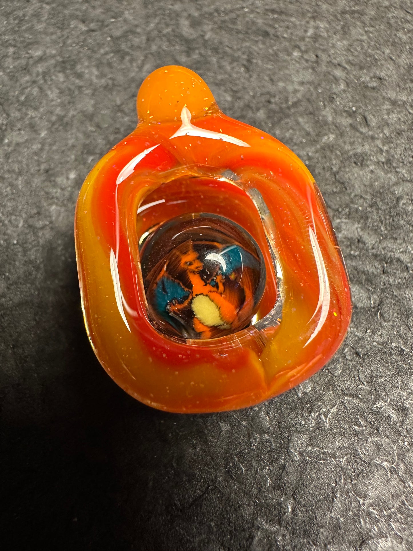 Crushed Opal over Autumn Leaves/Pumpkin Doublink™ (Charizard Marble)