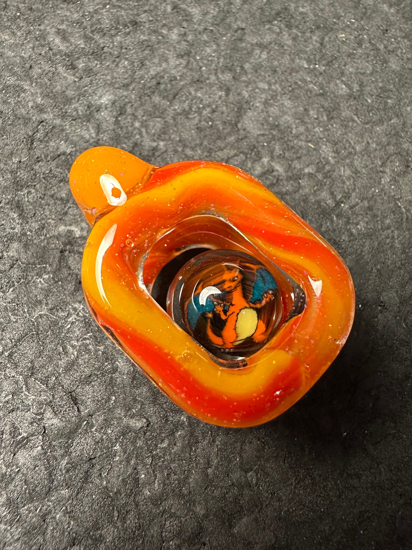Crushed Opal over Autumn Leaves/Pumpkin Doublink™ (Charizard Marble)